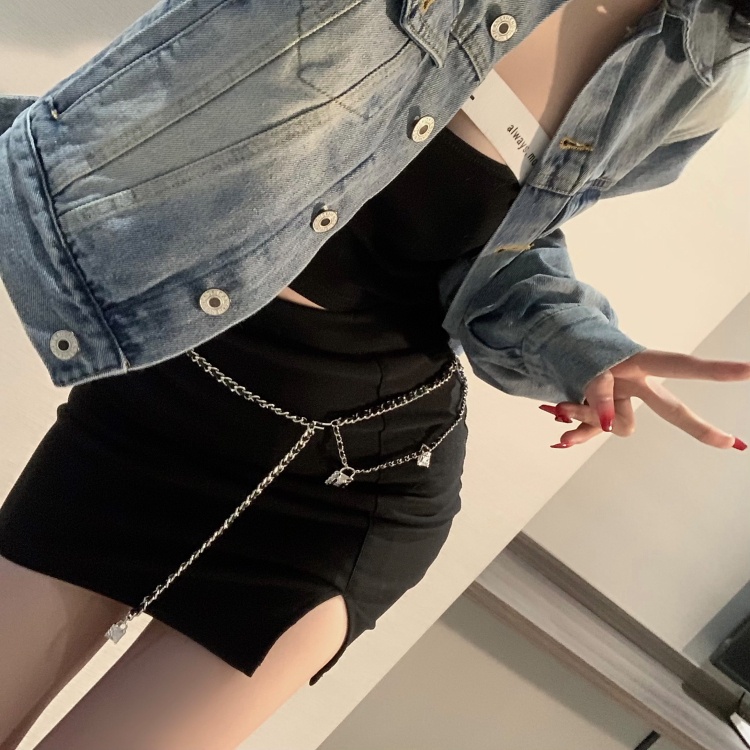 Thắt Lưng Dây Xích Kim Loại Chất Lượng Cao Hàng Mới Dành Cho Bạn Gái