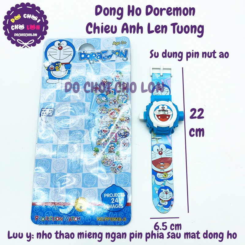 Vỉ đồ chơi đồng hồ Doraemon chiếu hình ảnh lên tường PP10618-3