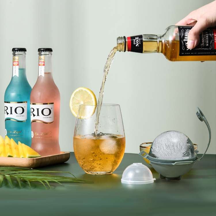 Khuôn Làm Nước Đá Hình Quả Bóng Tròn Cỡ Lớn Độc Đáo Tiện Dụng Cho Gia Đình/ Quán Bar DIY
