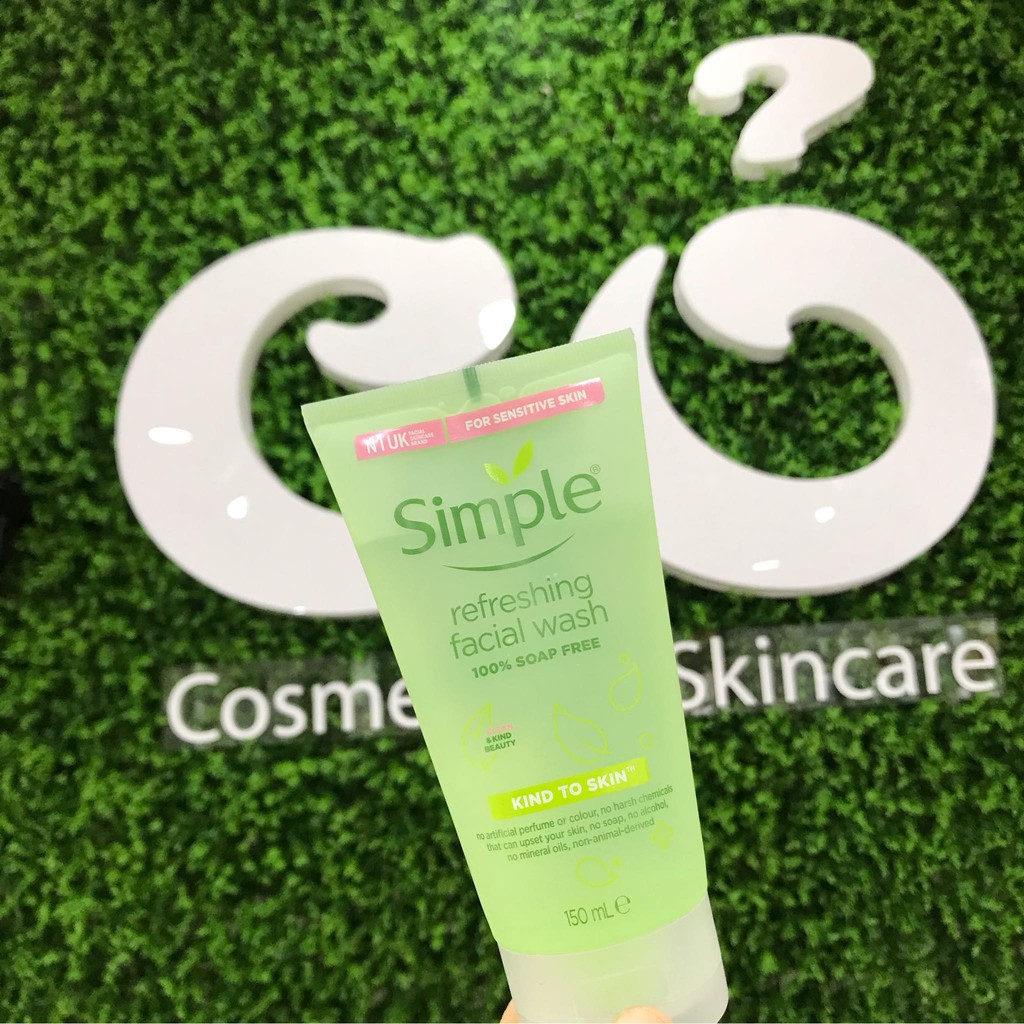 [Mã SKAMPUSH10 giảm 10% đơn 200K] Sữa Rửa Mặt Simple Kind To Skin Refreshing Facial Wash