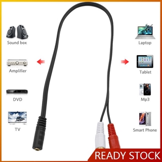Cáp chuyển đổi âm thanh/ video 3.5mm sang 2 rca đầu cắm 3.5mm dài 50cm tiện dụng