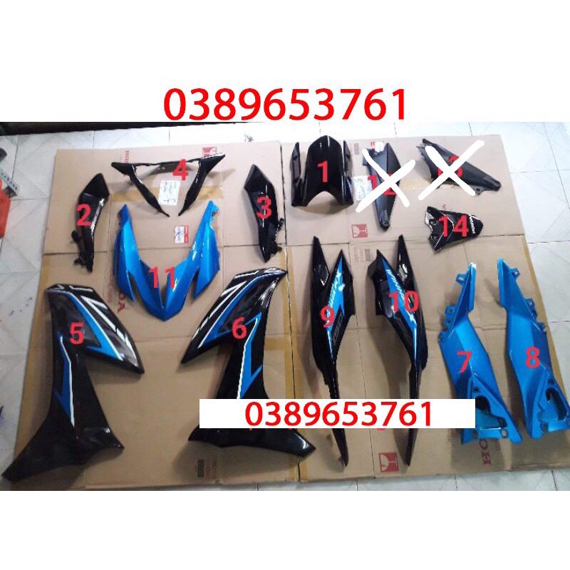 Dàn áo Winner X bản Xanh Đen 2021  Zin chính hãng Honda