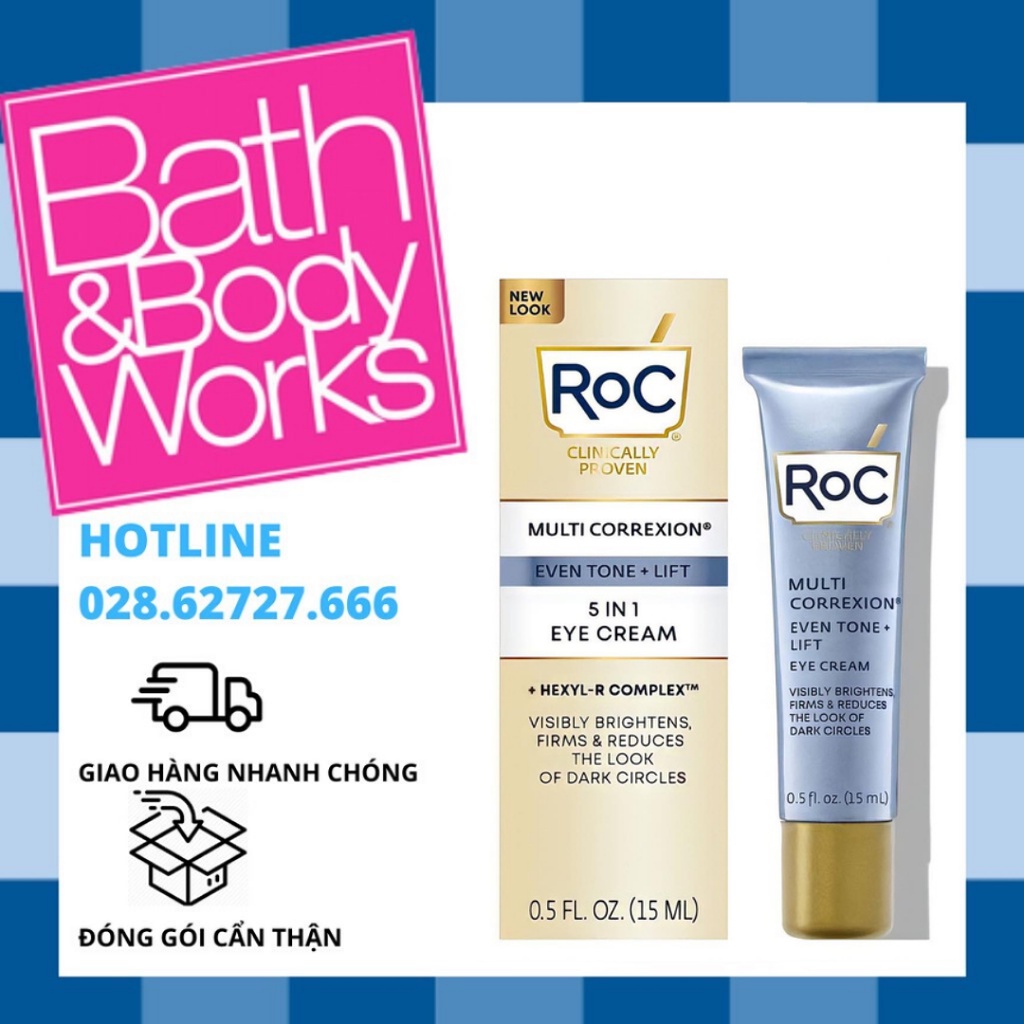 Kem Dưỡng Mắt Nâng Cơ ROC Multi Correxion Even Tone + Lift 5 in 1 Eye Cream 15ml
