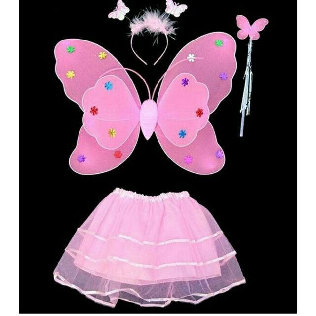 Bộ hóa trang, Cánh bướm, Cánh tiên kèm Váy phát sáng Trung Thu Noel
