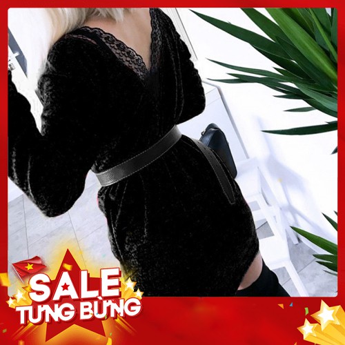 -HÀNG NHẬP KHẨU Đầm Body Tay Dài Cổ Chữ V Phối Ren Hoa Thiết Kế Ôm Sát Tôn Dáng Liên hệ mua hàng 084.209.1989