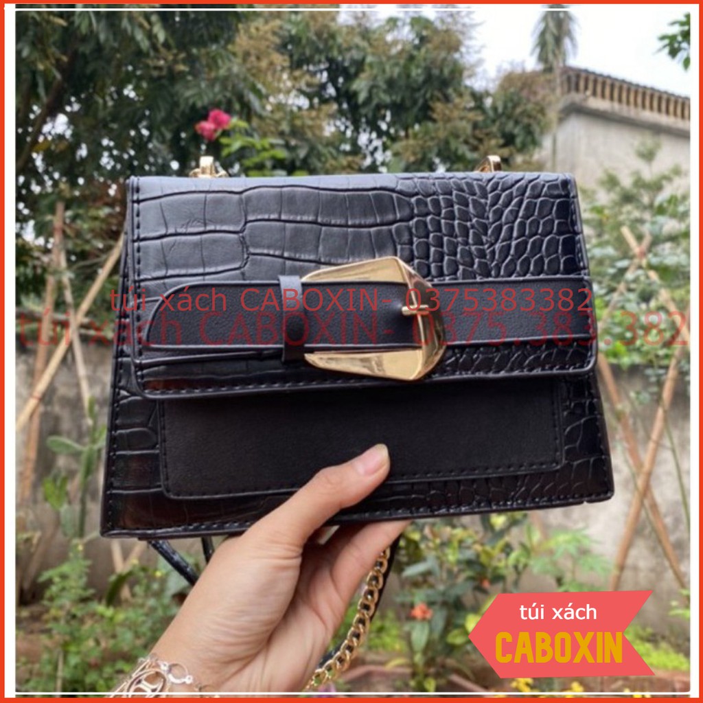 túi xách nữ thời trang phong cách phối dây cài khoá từ đeo được 2 kiểu( thêm hộp thêm 25k) -CABOXIN tuyển sỉ toàn quốc