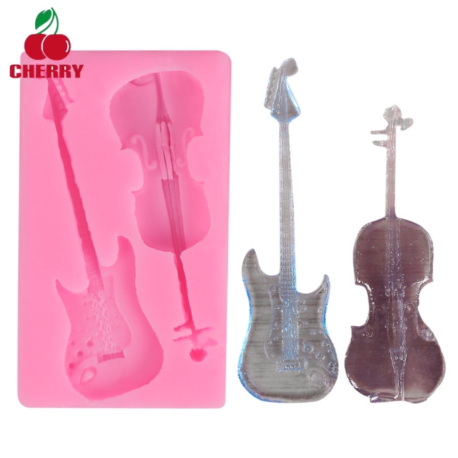 Khuôn Silicone Làm Bánh Tạo Hình Đàn Violin Độc Đáo