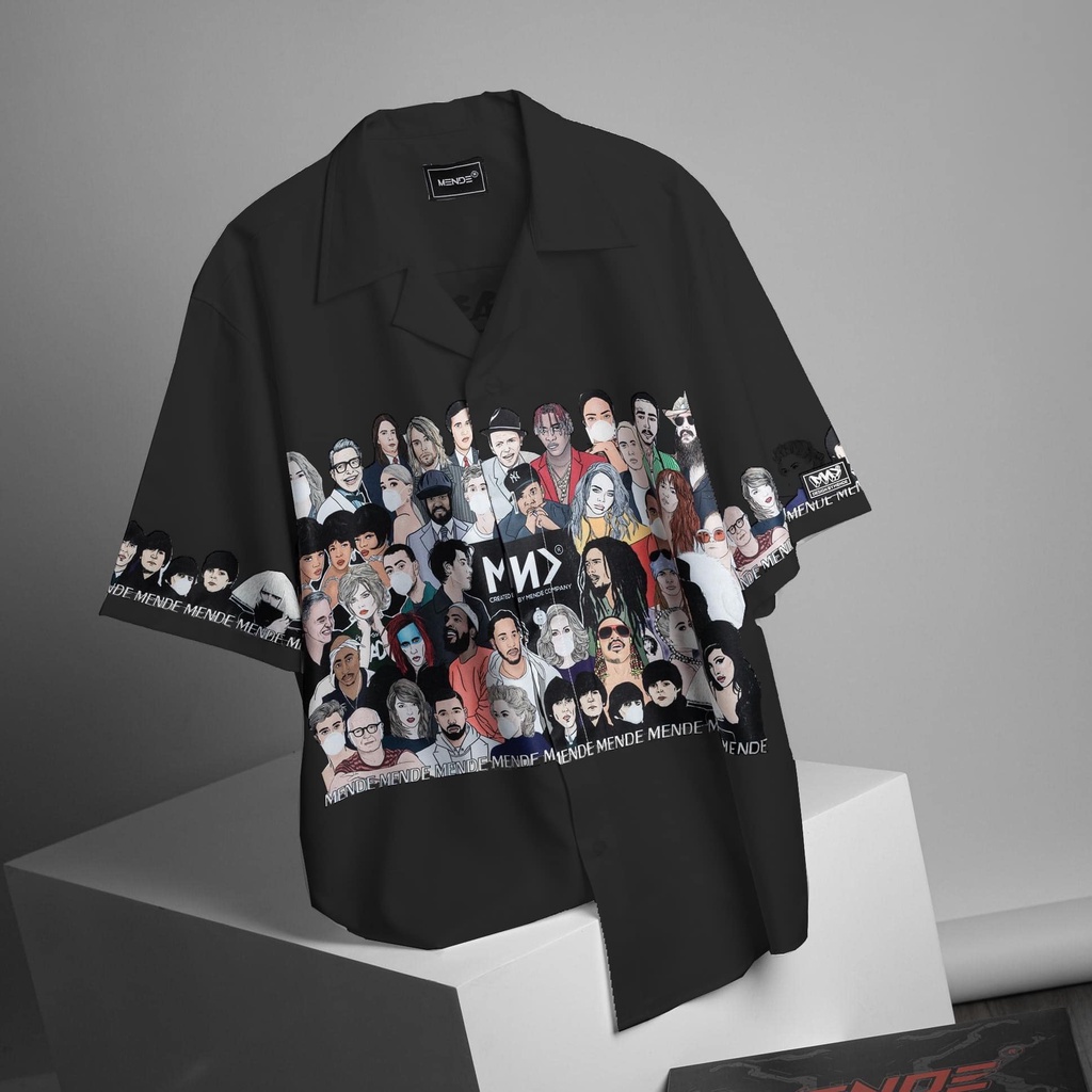 MENDE - Black Celeb Shirt - Áo sơ mi nam tay ngắn | BigBuy360 - bigbuy360.vn