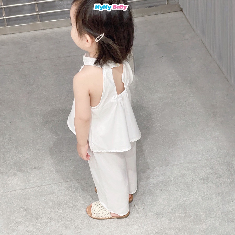Set Yếm Bé Gái Nyny Baby Hàng Thiết Kế Sang Chảnh Đi Biển Đi Học Đi Chơi Vải Thô Lụa  Đi Tiệc Từ 8 - 24kg