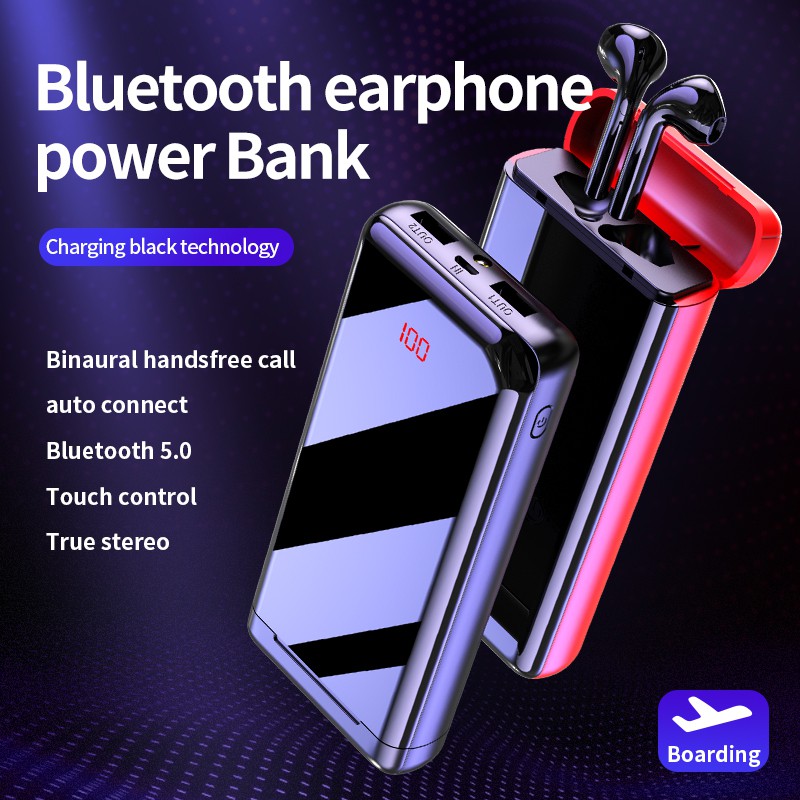 [ Mới Nhất 2020 ] Tai Nghe Bluetooth K100 Tích Hợp Pin Dự Phòng 10000mAh Tai Nghe Không Dây Cao Cấp