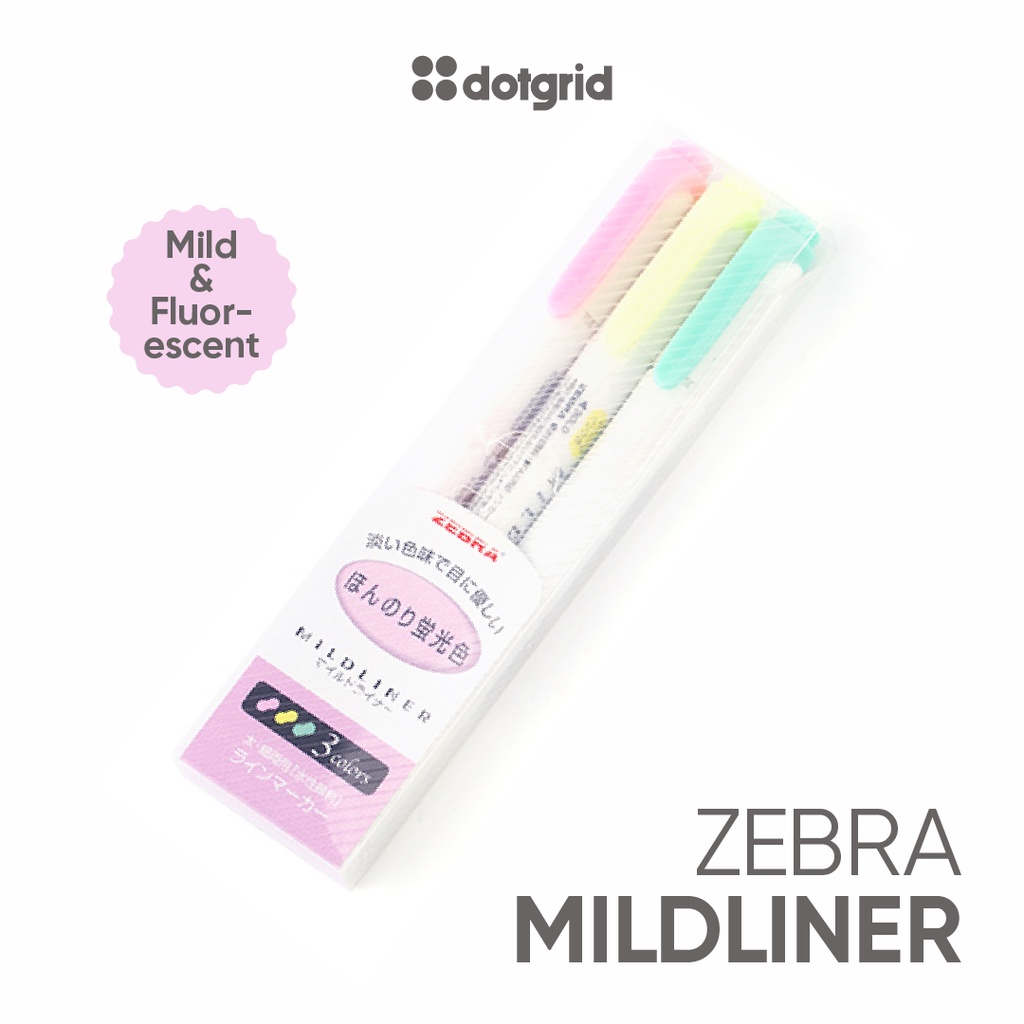 Set 3 Bút Highlight Zebra Mildliner-WKT7-3C