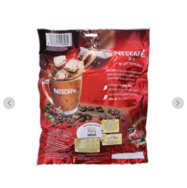 (HSD T03/2022) Cà phê Nescafe sữa 3 in 1 vị hài hoà bịch 728g ( 46 gói x 17g)