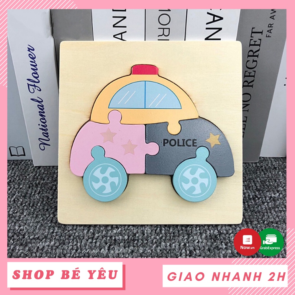 Đồ chơi xếp hình  𝑭𝒓𝒆𝒆𝒔𝒉𝒊𝒑  Tranh ghép hình 3D bằng gỗ mẫu ô tô cho bé phát triển trí tuệ Toys House