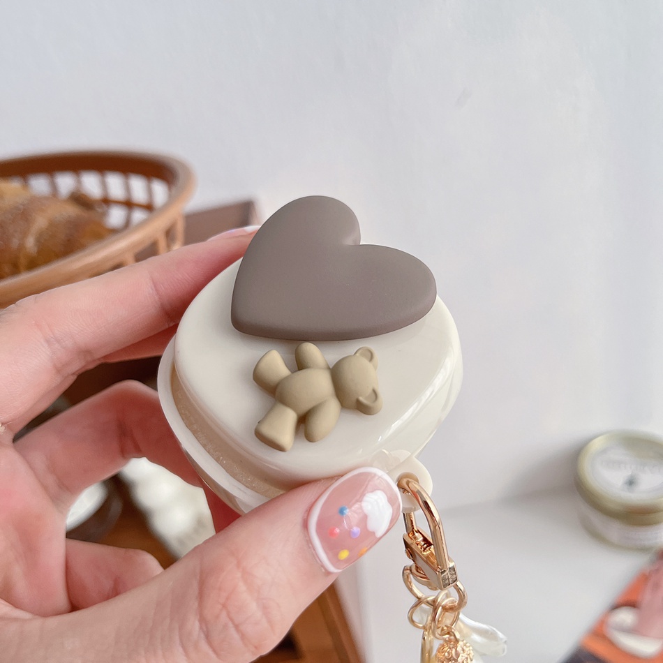 Vỏ Bảo Vệ Hộp Sạc Tai Nghe Samsung Galaxy Buds 2 / Buds PRO Bằng Silicon Họa Tiết Hoạt Hình Trái Tim Dễ Thương