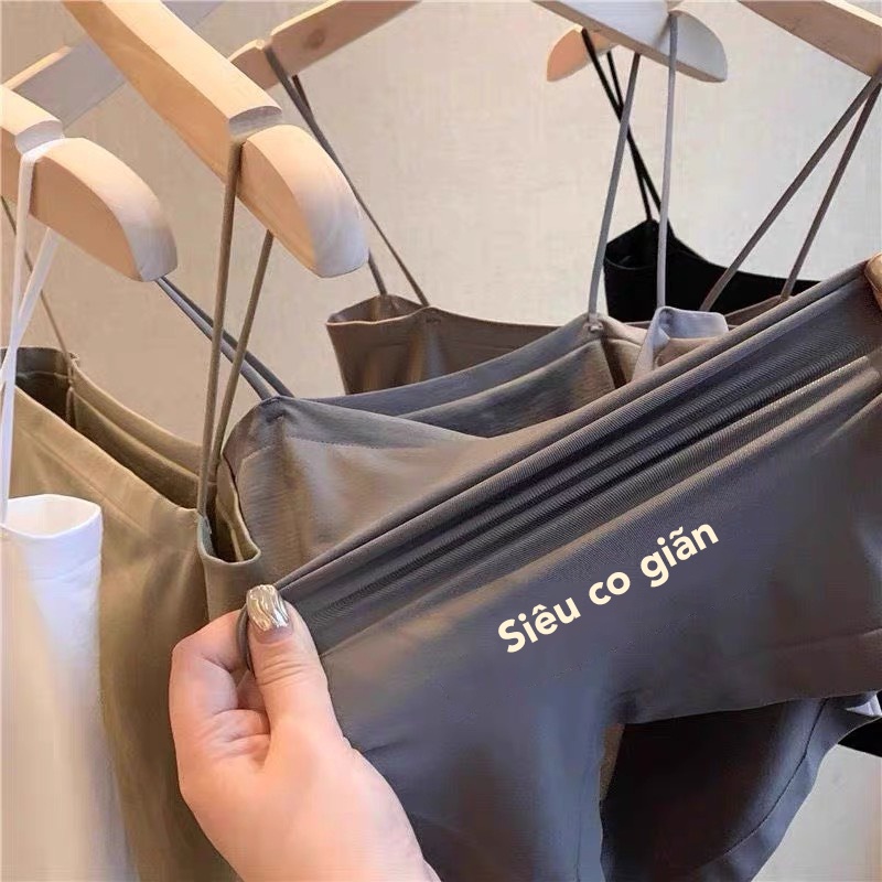 Áo Hai Dây Nữ Kiểu Ôm Có Mút Ngực Croptop Sexy Siêu Co Giãn AD12