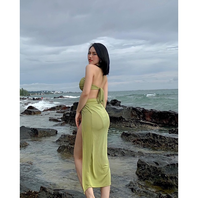 set bikini sea soul xanh bơ siêu xinh