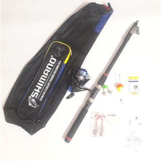 bộ cần câu máy rút shimano 3 mét máy MK 5000 kèm phụ kiện
