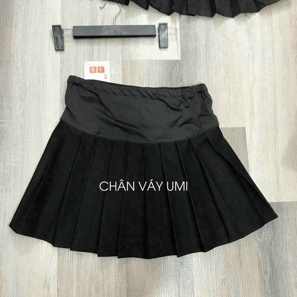 CHÂN VÁY BẦU NGẮN XẾP LY . MẶC CẢ BẦU NHỎ - BẦU TO VÀ SAU SINH