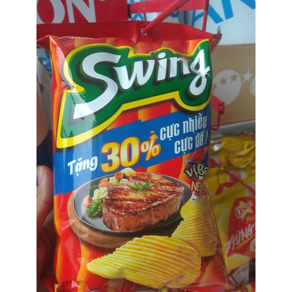 Snack khoai tây vị bít tết kiểu New York Swing gói 63g