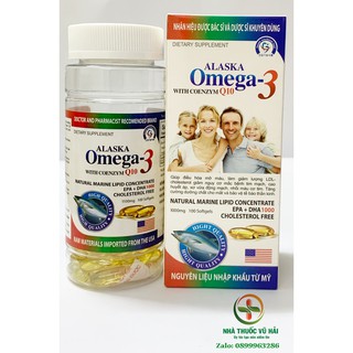 Viên dầu cá Alaska Omega 3 sáng mắt, khỏe tim , bổ não