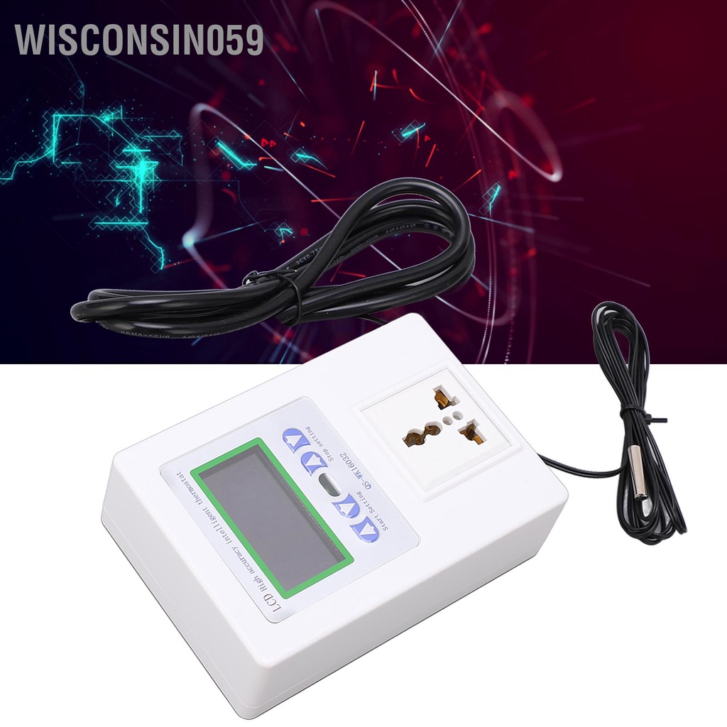 Wisconsin059 Bộ điều khiển nhiệt độ Tự động LED thông minh Màn hình lớn kỹ thuật số 110‑240V