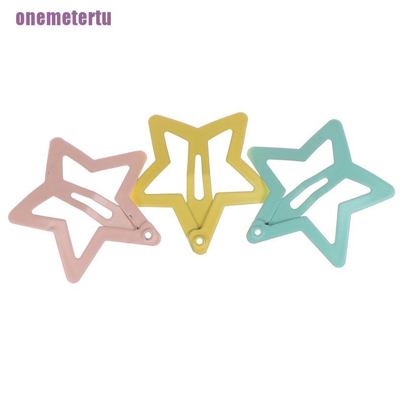 Set 6 Kẹp Tóc Kim Loại Hình Ngôi Sao Dễ Thương Cho Bé Gái