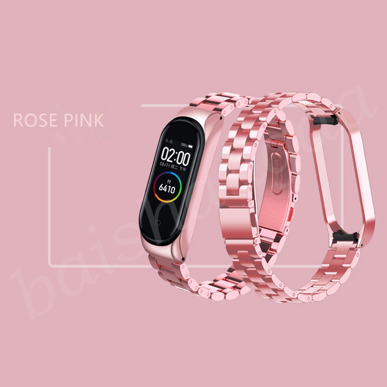 Dây đeo inox cho Mi Band 6 5 4 3 Mi Band 5