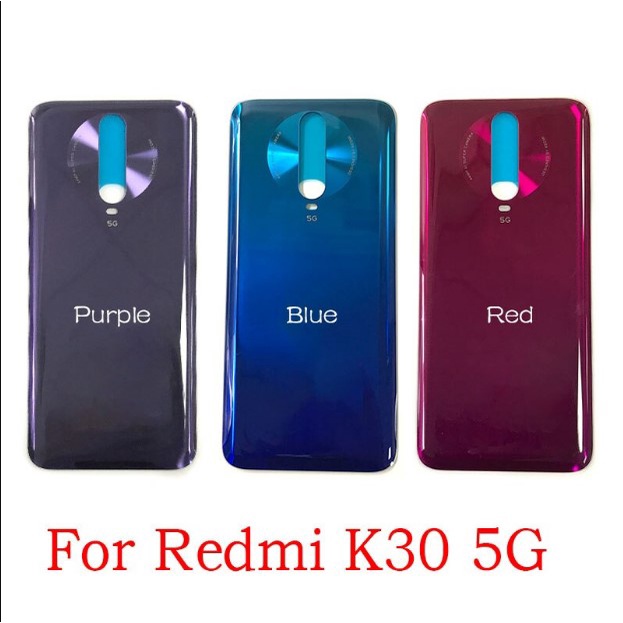 Nắp lưng Xiaomi Redmi  K30 5G  - Chất liệu kính, Có quà tặng kèm