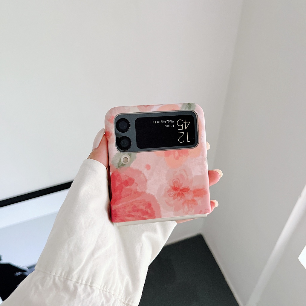 Ốp Điện Thoại Hình Hoa Nhiều Màu Sắc Chống Sốc Cho Samsung Z Flip 3 zflip3