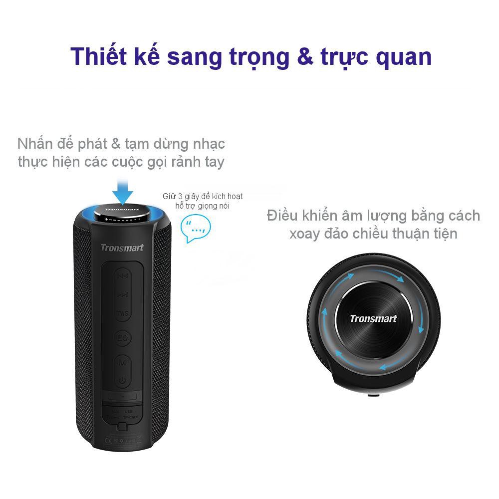 ✪ CHÍNH HÃNG ✪ Loa Tronsmart Element T6 Plus Bluetooth 5.0 ngoài trời, âm thanh vòm 360, Bass sâu  - BẢO HÀNH 12 THÁNG