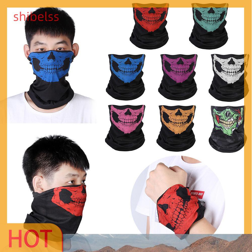 Khăn che nửa mặt họa tiết đầu lâu chống gió giữ ấm cổ đa năng cho lái xe / trượt tuyết | BigBuy360 - bigbuy360.vn