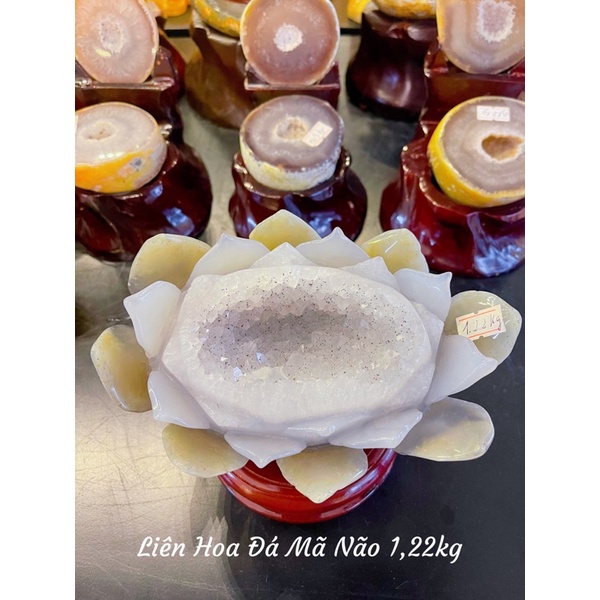 Liên Hoa Đá Mã Não Phong Thuỷ