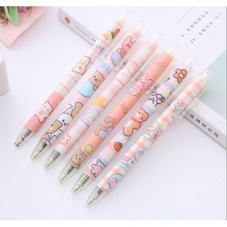 Bút cô gái roro jump BBB14 viết gel pastel nguyên thân hoạt hình dễ thương kute