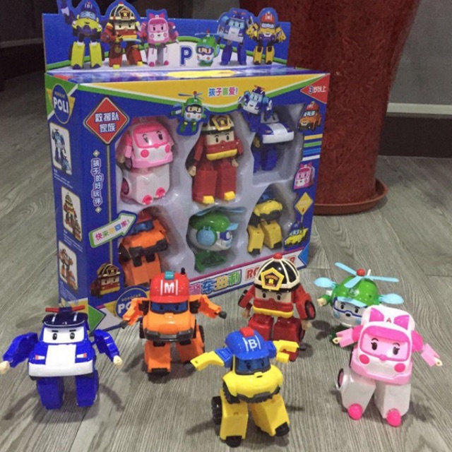 Set 4 Đồ chơi xe robot biến hình ROBOCAR POLI dành cho bé