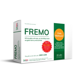 Fremo chứa hibithocin giảm mỡ máu hộp 20 viên