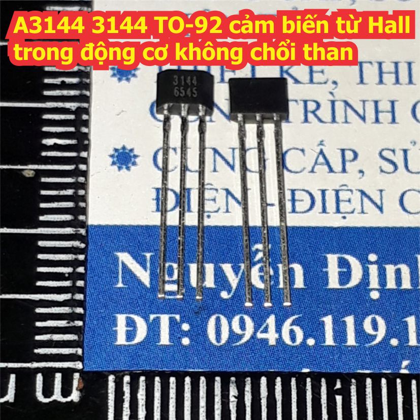 10 con A3144EUA A3144 3144 TO-92 cảm biến từ Hall trong động cơ không chổi thann kde4558