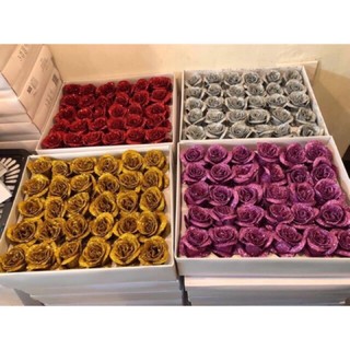 hộp đầu bông hoa nhũ kim tuyến 30bông - loại đẹp