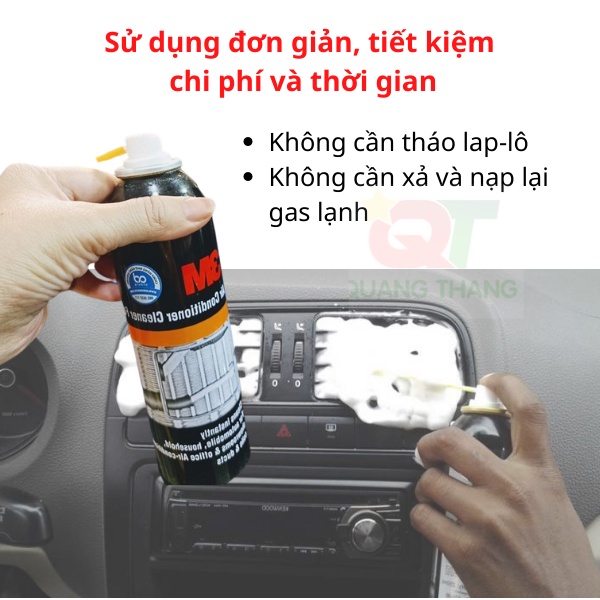 Chai Vệ Sinh Dàn Lạnh – Vệ Sinh Điều Hòa Xe Ô Tô 3M Air Conditioner Cleaner Foam Dạng Bọt - Hàng Chính Hãng 3M