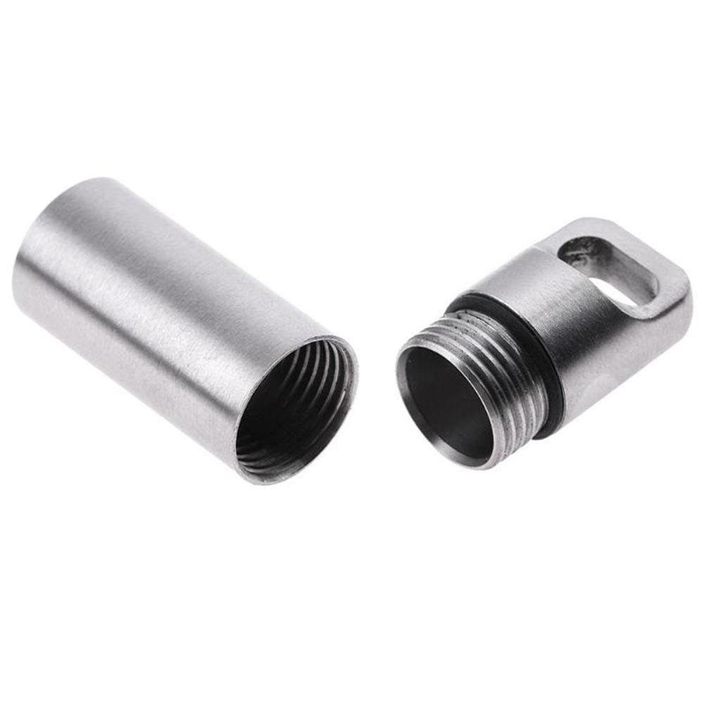 AUGUSTINA Hộp Đựng Thuốc Viên Nang EDC Bằng Thép Không Gỉ Kèm Móc Khóa Tiện Lợi