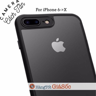 Ốp dẻo lưng trong viền đen cho iPhone