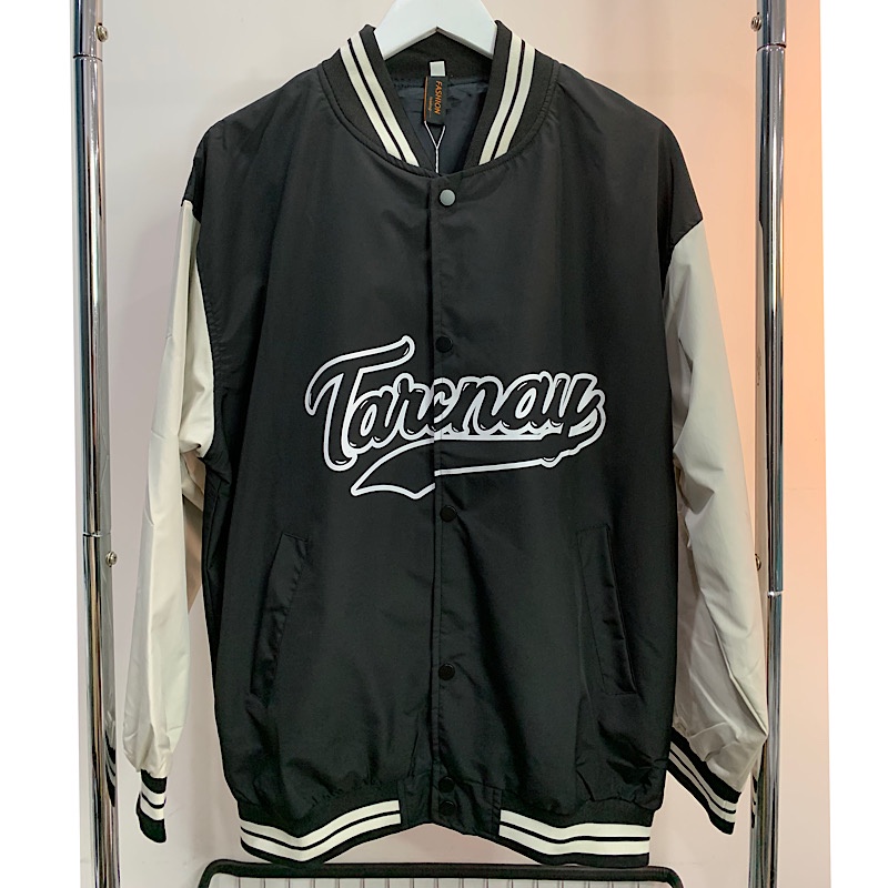 Áo khoác jacket dù - Áo bomber dù basic form rộng unisex chữ in Tarenary