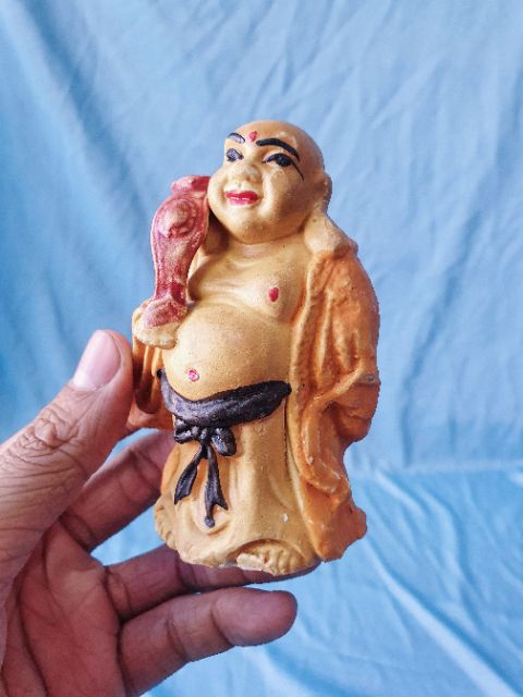 ÔNG DI LẶC TRANG TRÍ HỒ CÁ NON BỘ CAO 9CM