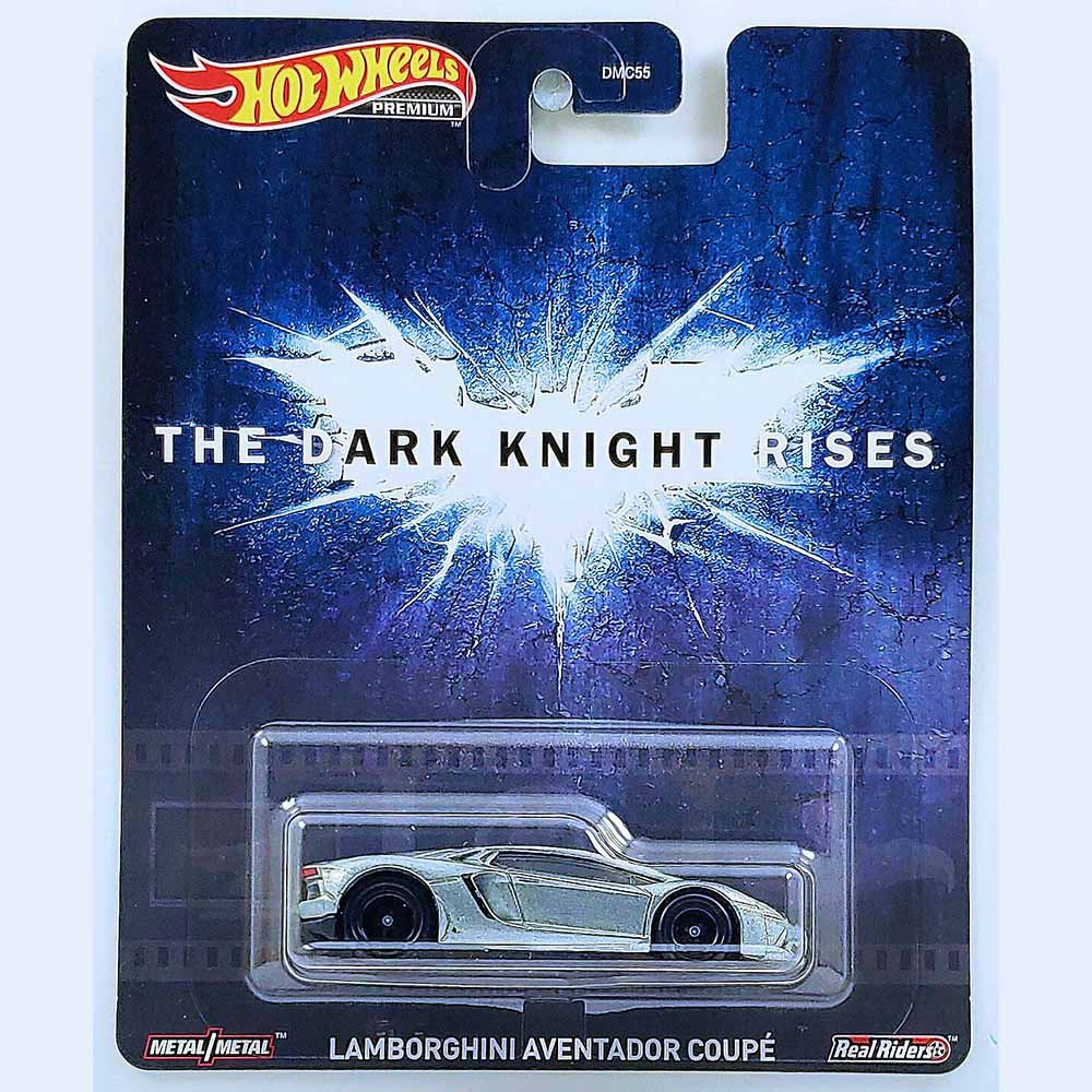 Xe mô hình bánh cao su 1/64 Hot Wheels Premium The Dark Knight Rises Lamborghini Aventador Coupe