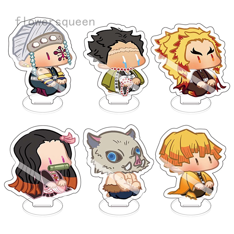 flowersqueen Mô Hình Nhân Vật Anime Demon Slayer Agatsuma Zenitsu Kamado Tanjirou Dễ Thương