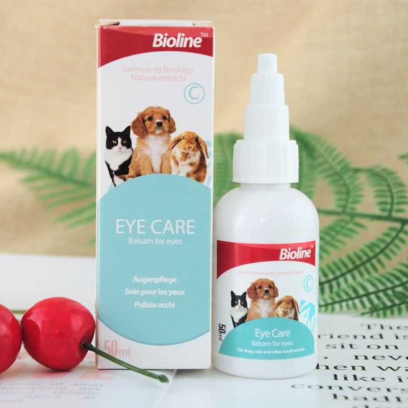 Nước nhỏ mắt và lau ố khóe mắt cho chó mèo Eye Care Bioline - dung tích 50ml