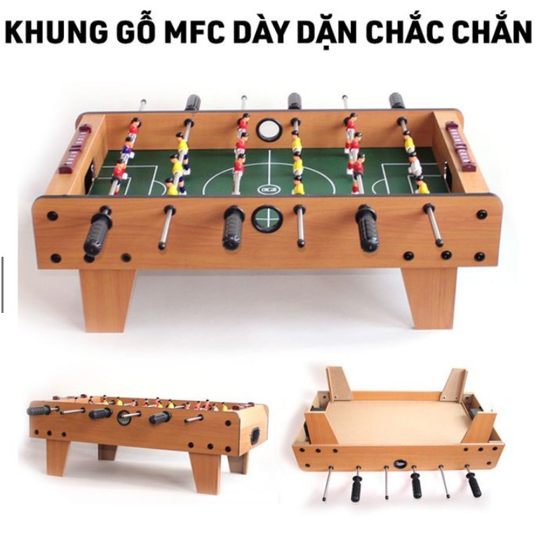 [ Deal cực SHOCK ] Bàn Bi Lắc Bóng Đá 6 Tay Bằng Gỗ, Bàn Chơi Đá Bóng, Bàn Bi Lắc Mini.