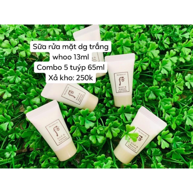 Combo 5 típ Sữa rửa mặt trắng da whoo 13 ml ( hàng tách set không vỏ hộp )