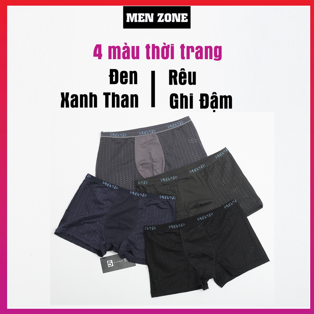 Combo 4 Quần Sịp Đùi Nam Thông Hơi Nhật Bản Có Size Lớn [4DJ]