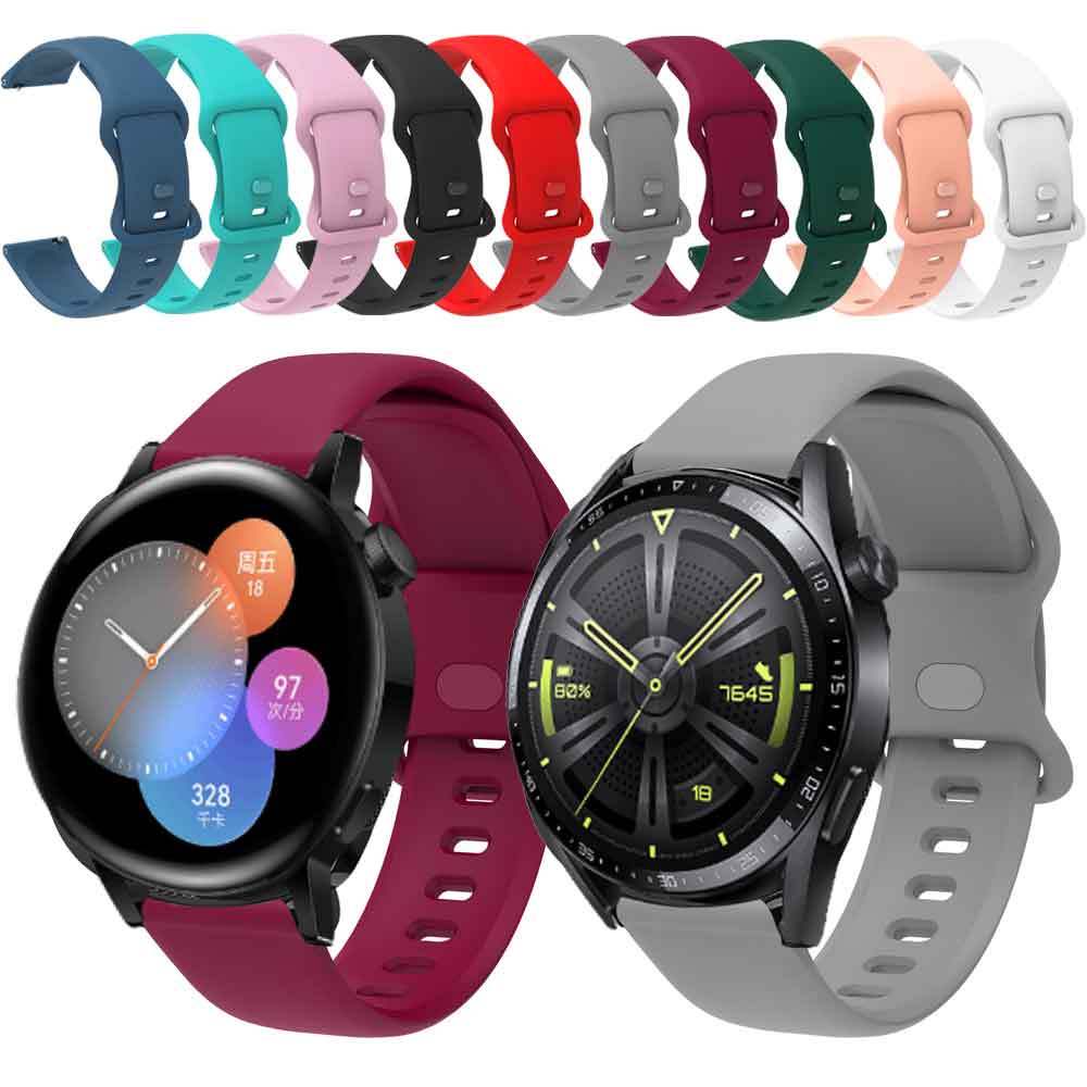 Dây đeo silicon 22mm 20mm cho Huawei Watch GT3 GT 2 42mm 46mm
