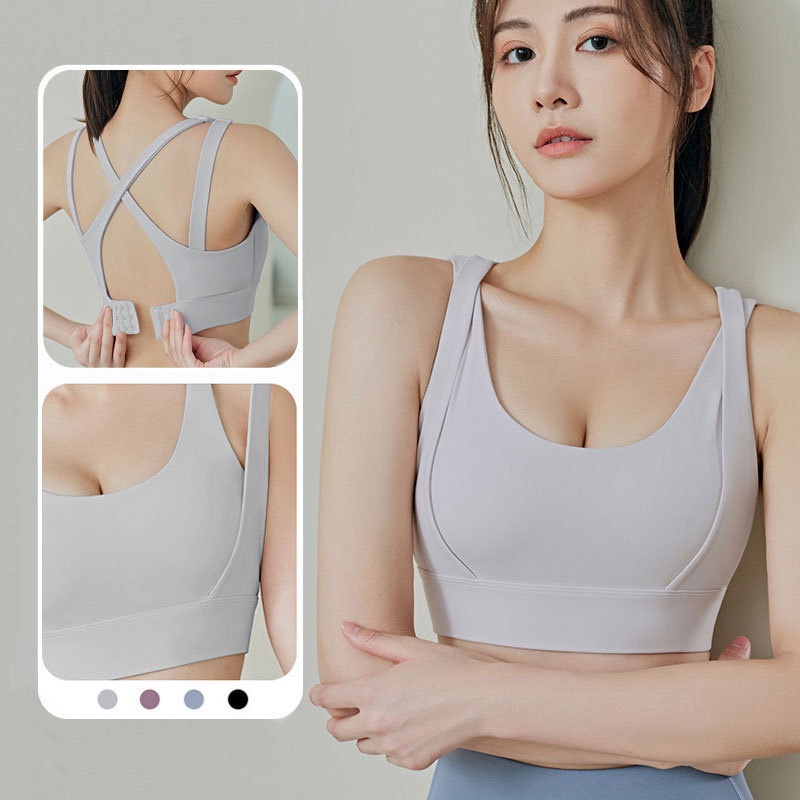 Fit.her Áo Ngực Thể Thao Hai Dây Có Đệm Nâng Ngực Tháo Rời Được